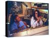 Controversial Radio Disc Jockey and Talk Show Host Howard Stern and Sidekick Robin Quivers-Ted Thai-Stretched Canvas