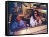 Controversial Radio Disc Jockey and Talk Show Host Howard Stern and Sidekick Robin Quivers-Ted Thai-Framed Stretched Canvas