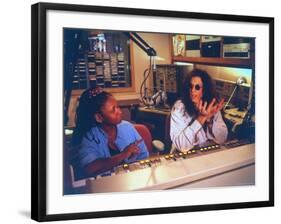 Controversial Radio Disc Jockey and Talk Show Host Howard Stern and Sidekick Robin Quivers-Ted Thai-Framed Premium Photographic Print