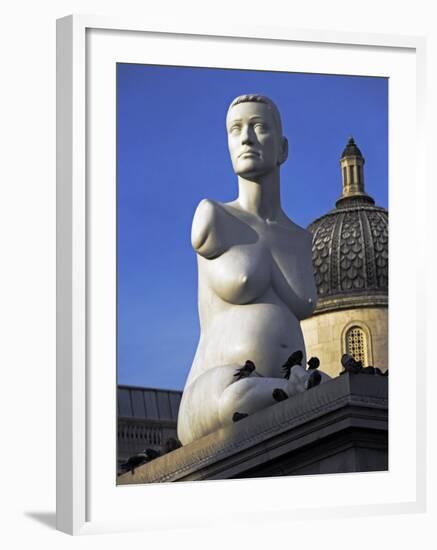 Controversial Sculpture Alison Lapper Pregnant by Mark Quinn Inf Trafalgar Square, London-Julian Love-Framed Photographic Print