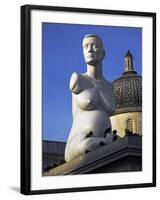 Controversial Sculpture Alison Lapper Pregnant by Mark Quinn Inf Trafalgar Square, London-Julian Love-Framed Photographic Print