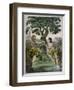 Conveniently Placed Foliage Conceals the Private Parts of Adam and Eve-null-Framed Art Print