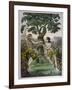 Conveniently Placed Foliage Conceals the Private Parts of Adam and Eve-null-Framed Art Print