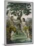 Conveniently Placed Foliage Conceals the Private Parts of Adam and Eve-null-Mounted Art Print