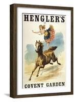 Convent Garden, London. Hengler's Grand Cirque, C.,1888. Woman Dancing On Horseback-Henry Evanion-Framed Giclee Print