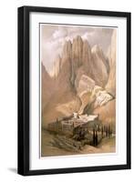 'Convent of St Catherine with Mount Horeb, February 19th 1839' (1849)-Louis Haghe-Framed Giclee Print