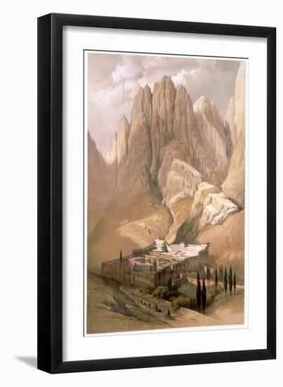 'Convent of St Catherine with Mount Horeb, February 19th 1839' (1849)-Louis Haghe-Framed Giclee Print