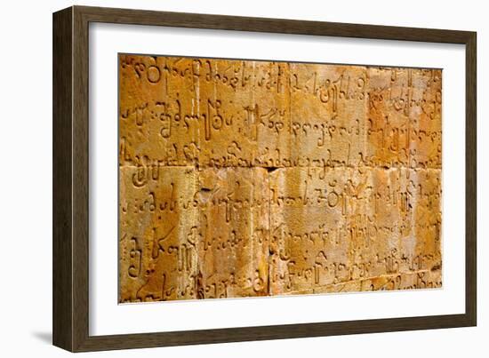 Convent Walls in Mtskheta with the Georgian Language Inscription-null-Framed Giclee Print