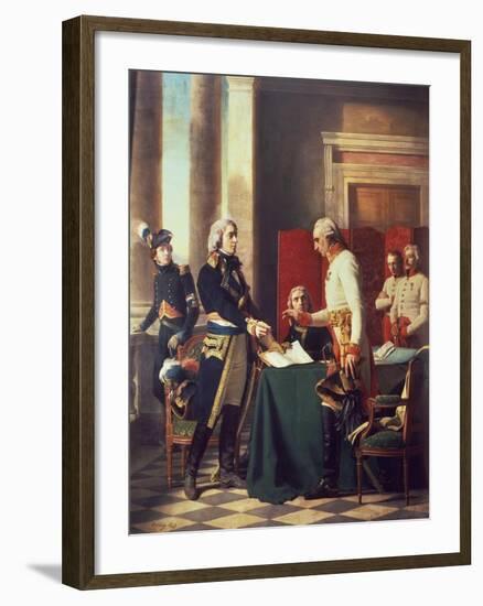 Convention after the Battle of Marengo, June 1800-null-Framed Giclee Print