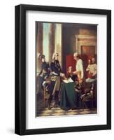 Convention after the Battle of Marengo, June 1800-null-Framed Giclee Print