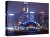 Convention and Exhibition Center, Central Plaza and Skyline, Hong Kong, China, Asia-Amanda Hall-Stretched Canvas