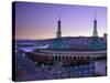 Convention Center at Sunset, Portland, Oregon, USA-Janis Miglavs-Stretched Canvas