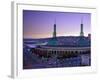 Convention Center at Sunset, Portland, Oregon, USA-Janis Miglavs-Framed Photographic Print