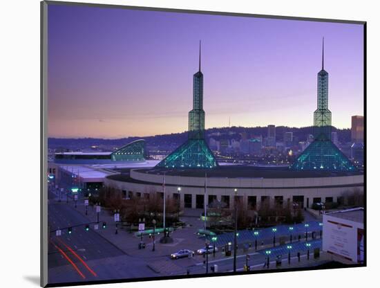 Convention Center at Sunset, Portland, Oregon, USA-Janis Miglavs-Mounted Photographic Print