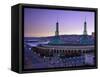 Convention Center at Sunset, Portland, Oregon, USA-Janis Miglavs-Framed Stretched Canvas