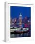 Convention Centre, Victoria Harbor, Wanchai, Hong Kong, China-Dallas and John Heaton-Framed Photographic Print