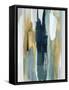 Converge Teal I-Jackie Hanson-Framed Stretched Canvas