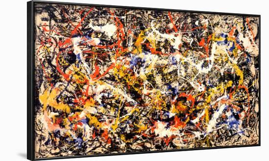 Convergence-Jackson Pollock-Framed Art Print