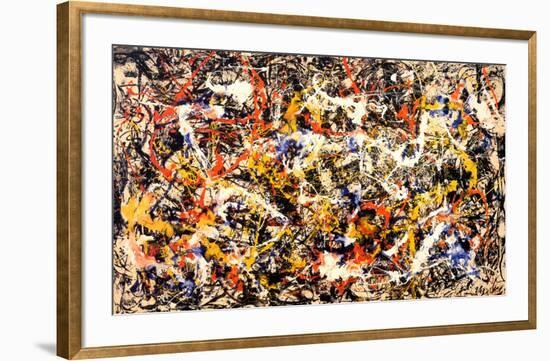 Convergence-Jackson Pollock-Framed Art Print