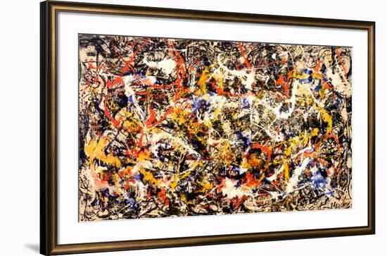 Convergence-Jackson Pollock-Framed Art Print