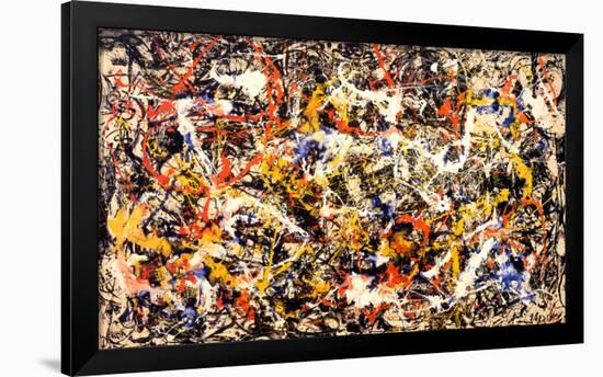 Convergence-Jackson Pollock-Framed Art Print