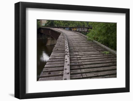 Converging Railroad Tracks-jrferrermn-Framed Photographic Print