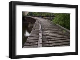 Converging Railroad Tracks-jrferrermn-Framed Photographic Print