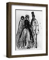 Conversation, 19th Century-Constantin Guys-Framed Giclee Print