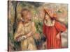 Conversation Between Girls, 1895-Pierre-Auguste Renoir-Stretched Canvas