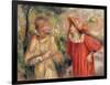 Conversation Between Girls, 1895-Pierre-Auguste Renoir-Framed Giclee Print