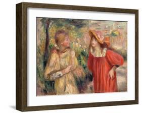 Conversation Between Girls, 1895-Pierre-Auguste Renoir-Framed Giclee Print