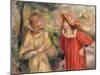 Conversation Between Girls, 1895-Pierre-Auguste Renoir-Mounted Giclee Print