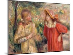 Conversation Between Girls, 1895-Pierre-Auguste Renoir-Mounted Giclee Print