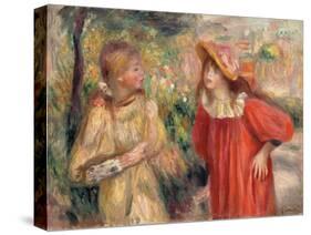 Conversation Between Girls, 1895-Pierre-Auguste Renoir-Stretched Canvas