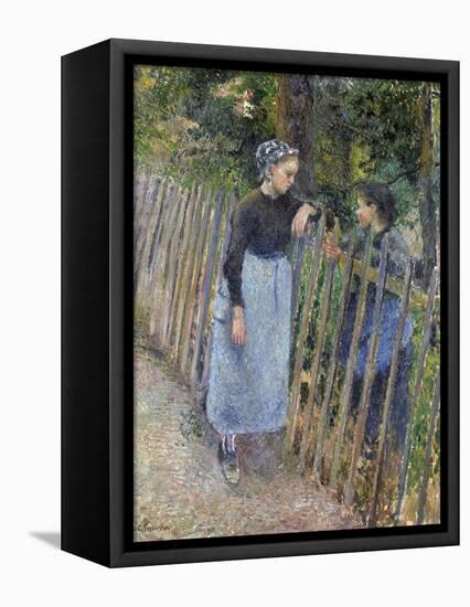 Conversation, Ca 1881-Camille Pissarro-Framed Stretched Canvas