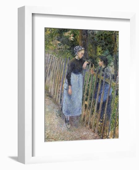 Conversation, Ca 1881-Camille Pissarro-Framed Giclee Print