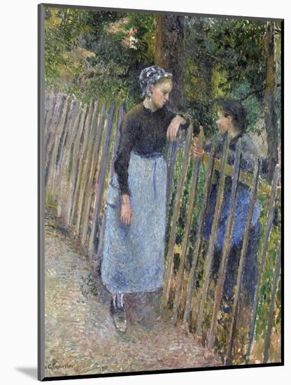 Conversation, Ca 1881-Camille Pissarro-Mounted Giclee Print