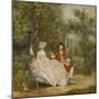 Conversation dans un parc (probablement Gainsborough et sa femme)-Thomas Gainsborough-Mounted Giclee Print