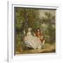 Conversation dans un parc (probablement Gainsborough et sa femme)-Thomas Gainsborough-Framed Giclee Print