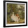 Conversation dans un parc (probablement Gainsborough et sa femme)-Thomas Gainsborough-Framed Giclee Print