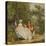 Conversation dans un parc (probablement Gainsborough et sa femme)-Thomas Gainsborough-Stretched Canvas