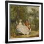 Conversation dans un parc (probablement Gainsborough et sa femme)-Thomas Gainsborough-Framed Giclee Print