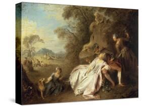 Conversation Galante-Jean-Baptiste Pater-Stretched Canvas