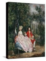 Conversation in a Park, Probably a Portrait of the Artist and His Wife, Margaret Burr, 1728-98-Thomas Gainsborough-Stretched Canvas