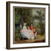 Conversation in a Park: Thomas Gainsborough and His Wife Margaret Painting by Thomas Gainsborough (-Thomas Gainsborough-Framed Giclee Print