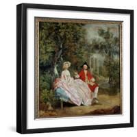 Conversation in a Park: Thomas Gainsborough and His Wife Margaret Painting by Thomas Gainsborough (-Thomas Gainsborough-Framed Giclee Print