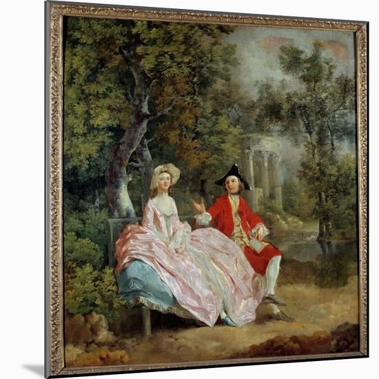 Conversation in a Park: Thomas Gainsborough and His Wife Margaret Painting by Thomas Gainsborough (-Thomas Gainsborough-Mounted Giclee Print