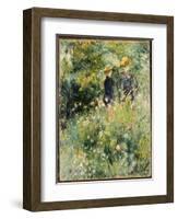 Conversation in a Rose Garden, 1876-Pierre-Auguste Renoir-Framed Giclee Print