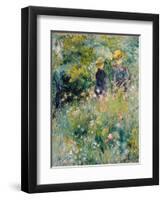 Conversation in a Rose Garden-Pierre-Auguste Renoir-Framed Giclee Print