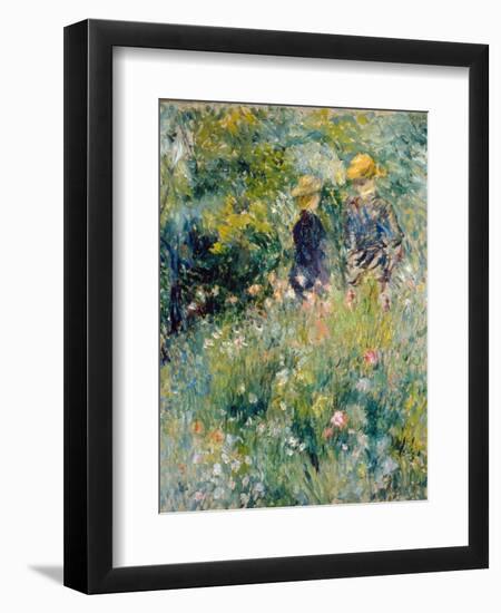 Conversation in a Rose Garden-Pierre-Auguste Renoir-Framed Giclee Print